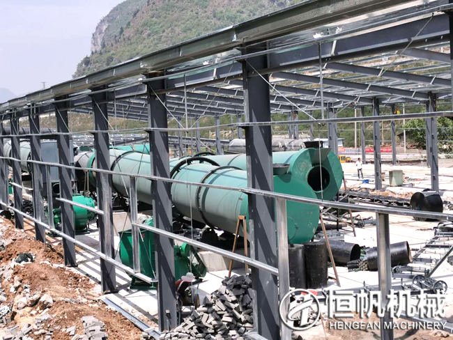 復(fù)工復(fù)產(chǎn),年產(chǎn)十五萬噸雞糞有機肥生產(chǎn)設(shè)備助力貴州肥料廠區(qū)建設(shè)(圖4) 貴州有機肥設(shè)備
